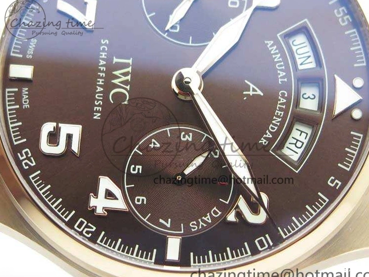 MIROTIME 0125 Popular Big Pilot Real PR IW502706 RG YLF 1:1 Best Edition Brown Dial On Calfskin Strap A 7223